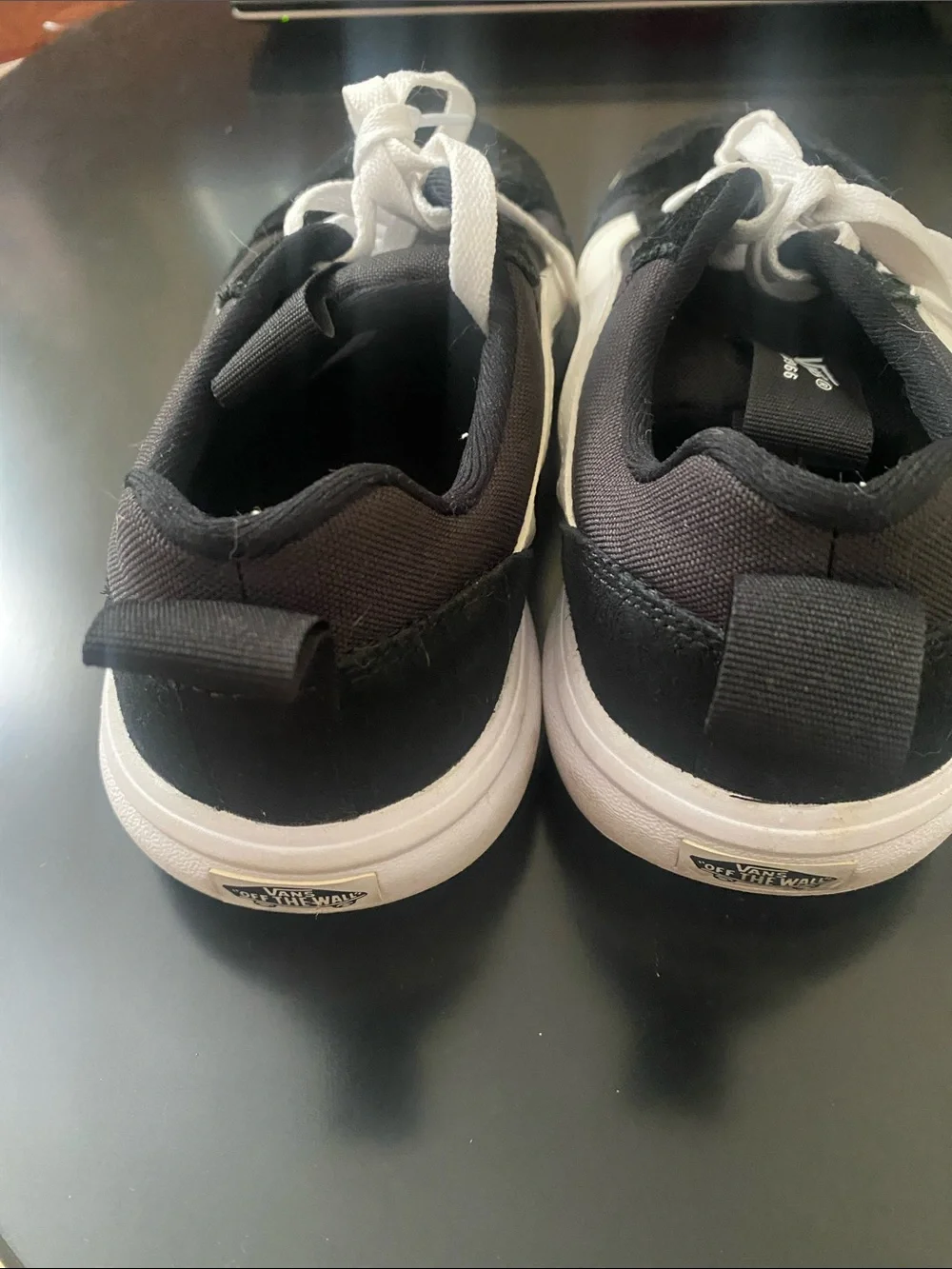 Vans Black and White Low-Top Skate Sneakers
